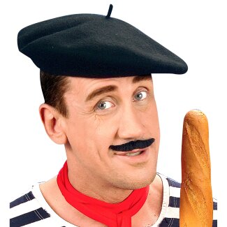 Schwarze Mütze 100% Wolle