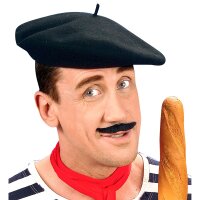 Schwarze Mütze 100% Wolle