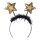 Haarreif Sterne schwarz gold