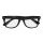 Brille Charaktere schwarz helle Gläser