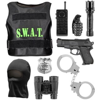 Kinderkostümset SWAT Universalgröße