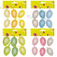 Iden Basic Kunststoffeier #2 pastell metallic bunt 6cm 6...
