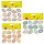 Iden Basic Kunststoffeier pastell metallic bunt 6cm 12 Stück 3fach sortiert