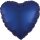 Folienballon Herz 43cm Seidenglanz marineblau
