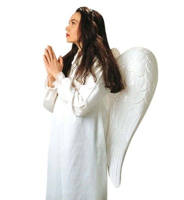 Flügel Engel weiß aus Kunststoff 81x77 cm