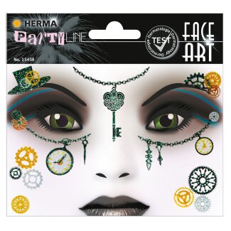 Sticker Face Art Steampunk Amelia