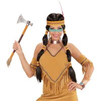 Perücke Indianer-Frau mit Stirnband