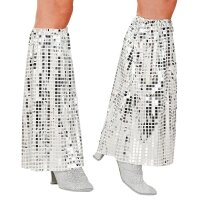 Paillettenstulpen silber The 70s Disco Style