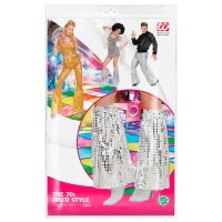 Paillettenstulpen silber The 70s Disco Style