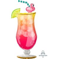SuperShape Lets Flamingle Tropical Drink Folienballon P35...