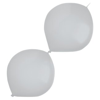 Luftballons E-Link 30cm Metallic silber 50er