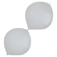 Luftballons E-Link 30cm Metallic silber 50er