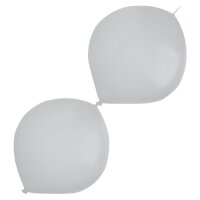 Luftballons E-Link 30cm Metallic silber 50er