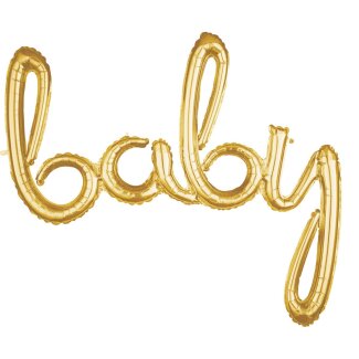 Folienballon Schriftzug Baby gold