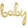 Folienballon Schriftzug Baby gold