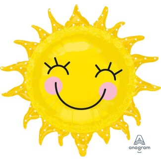 Folienballon SuperShape Sunshine Sun gelb 74x71cm