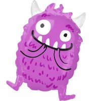 Folienballon Standard Shape Happy Little Monster lila...