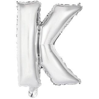 Folienballon Buchstabe K mini 34cm silber