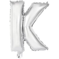 Folienballon Buchstabe K mini 34cm silber