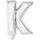 Folienballon Buchstabe K mini 34cm silber