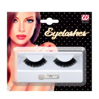 Wimpern schwarz mit Kleber