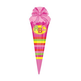 Folienballon Schultüte 35x111cm pink