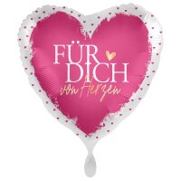 Standard With All My Heart Folienballon PL40 verpackt 43cm