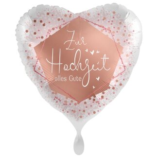 Standard Zur Hochzeit alles Gute Folienballon PL40 verpackt 43cm