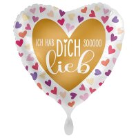 Standard Ich hab Dich lieb Folienballon PL40 verpackt 43cm