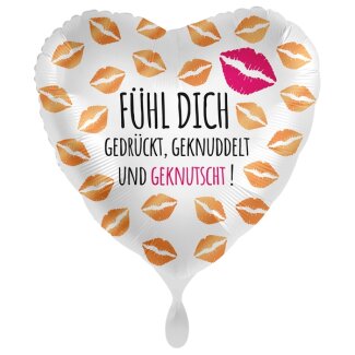 Standard Hugs & Kisses Folienballon PL40 verpackt 43cm