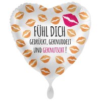 Standard Hugs & Kisses Folienballon PL40 verpackt 43cm