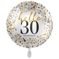 Standard Hello 30 Folienballon PL40 verpackt 43cm