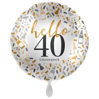 Standard Hello 40 Folienballon PL40 verpackt 43cm