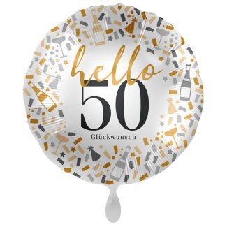 Standard Hello 50 Folienballon PL40 verpackt 43cm