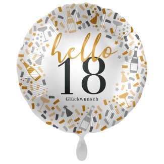 Standard Hello 18 Folienballon PL40 verpackt 43cm