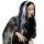 Perücke Morticia schwarz-weiß