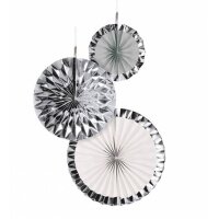 Deko-Fans Silver Dream 3 Stück