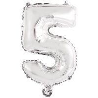 Mini Folienballon Zahl 5 35cm