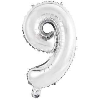 Mini Folienballon Zahl 9 35cm