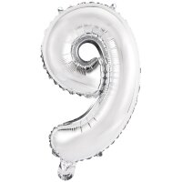 Mini Folienballon Zahl 9 35cm
