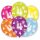 Luftballons Zahl 4 27,5 cm bunt 6er