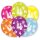 Luftballons Zahl 4 27,5 cm bunt 6er