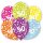 Luftballons Zahl 50 27,5cm bunt 6er