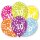 Luftballons Zahl 70 27,5cm bunt 6er aus Latex