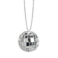 Halskette Discokugel silber 40 cm