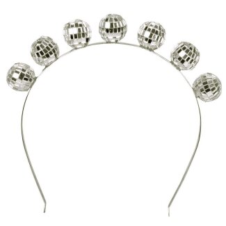 Haarreif Discokugeln silber