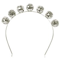 Haarreif Discokugeln silber