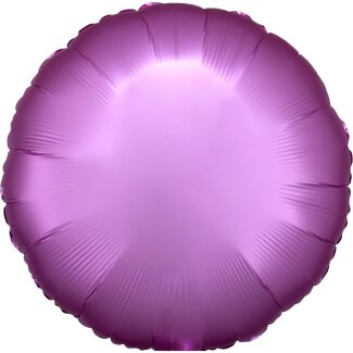 Folienballon rund D43cm Seidenglanz flamingo