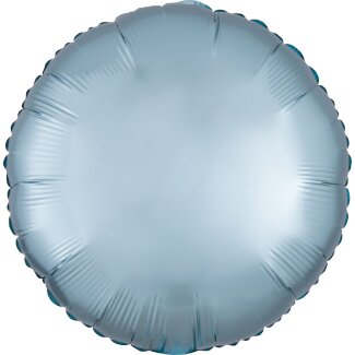 Folienballon rund D43cm Seidenglanz pastell-blau