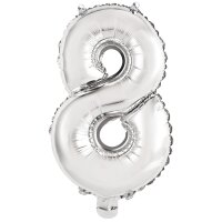Mini Folienballon Zahl 8 35cm